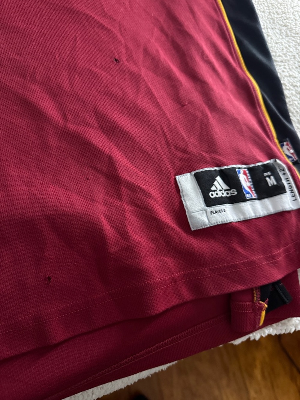Miami Heat #6 LeBron James NBA Red Adidas Swingman Jersey - Picture 6 of 9
